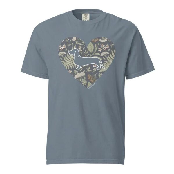 Botanical Pup Heart Dachshund Unisex Shirt 2