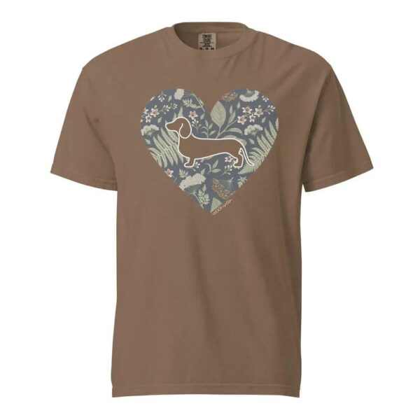 Botanical Pup Heart Dachshund Unisex Shirt 3