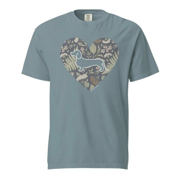 Botanical Pup Heart Dachshund Unisex Shirt 4