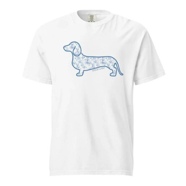 Dachshund Shirt Blue Toile Doxie 4
