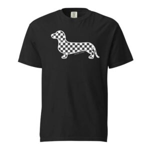 Dachshund Shirt Checkered Flag Doxie Long Sleeve 1